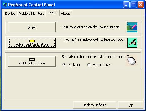 Select Device to calibrate, then you can