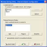 If the selected network has enabled encryption, use the Encryption tab to set the WL-330g encryption settings the
