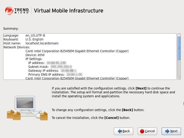 Virtual Mobile Infrastructure 5.5 Installation and Deployment Guide The Summary screen appears. 12.