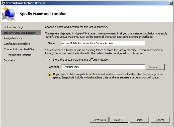 Installing on Microsoft Hyper-V FIGURE 5-3. Create Virtual Hard Disk screen The Installation Options screen appears. 10. Select Install an operating system later and then click Next.