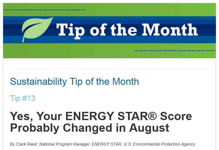 Sustainability Tip of the Month Tip is featured: On the Energy to Care Website Featured in HFM Magazine Author