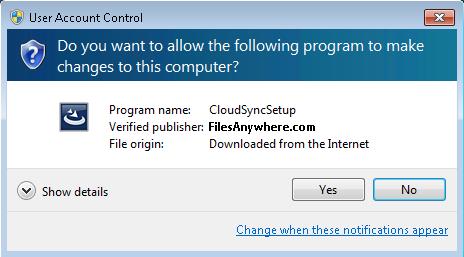 If prompted by User Account Control to allow the program