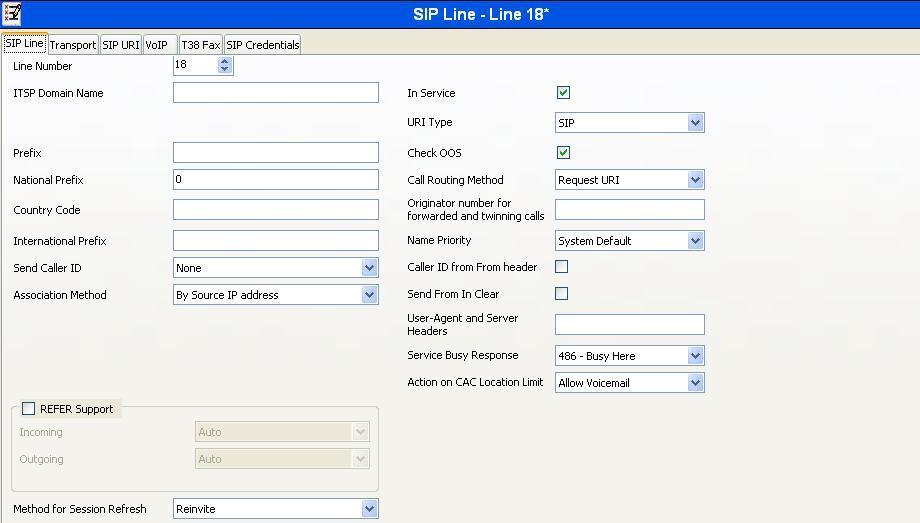 5.6.2. SIP Line SIP Line Tab On the SIP Line tab in the Details Pane, configure the parameters below to connect to the SIP Trunking service.