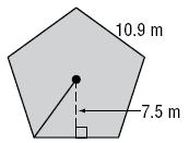 apothem Name a central angle What is the measure of each central angle?