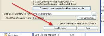 3. A pop up will open in QuickBooks.