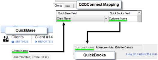 6. Click on each tab (Customer, Vendor, Item, and Employee) and map the Quick Base fields to the corresponding fields in QuickBooks.