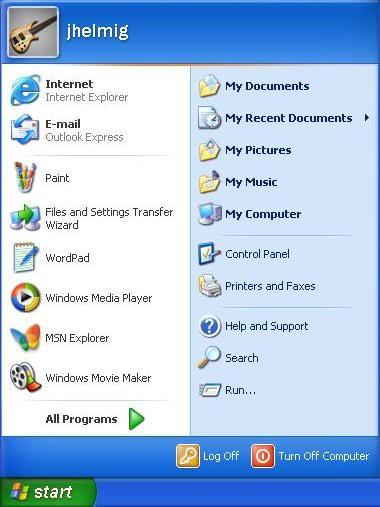 immediately the new Windows XP desktop ).