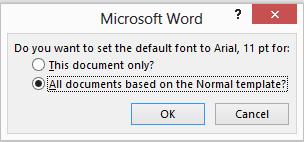 Changing Defaults Default settings may have already been changed in your Word 2013 program. If not, you can use the following instructions to change these.