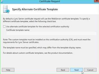 Select the file path and go No need to change the certificate templates.