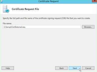 Configure the Friendly Name for the external certificate Domain
