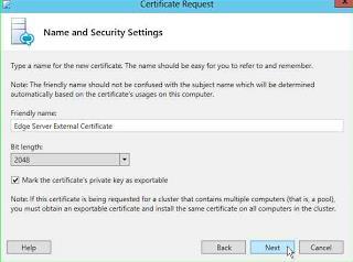 the certificate Select the SIP domain that will be supported for
