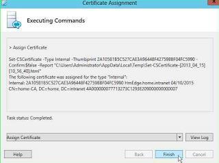 Return to assistant certificate configuration, select External Edge Certificate and click Assign Proceed to start