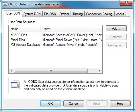 Data Management Tools 10 Importing ODBC Data (Step 2) Setting Up an ODBC