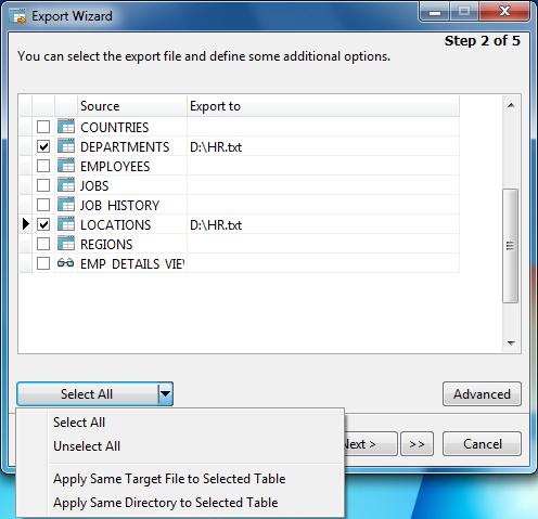 Data Management Tools 30 Setting Destination File Name and Encoding (Step 2) Set name for the result file.