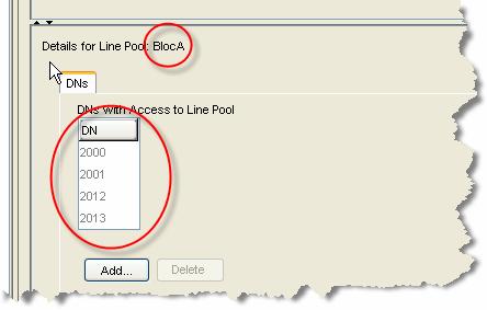 Additionally, all DN numbers that need to access the VOIP trunks must be added to this pool.