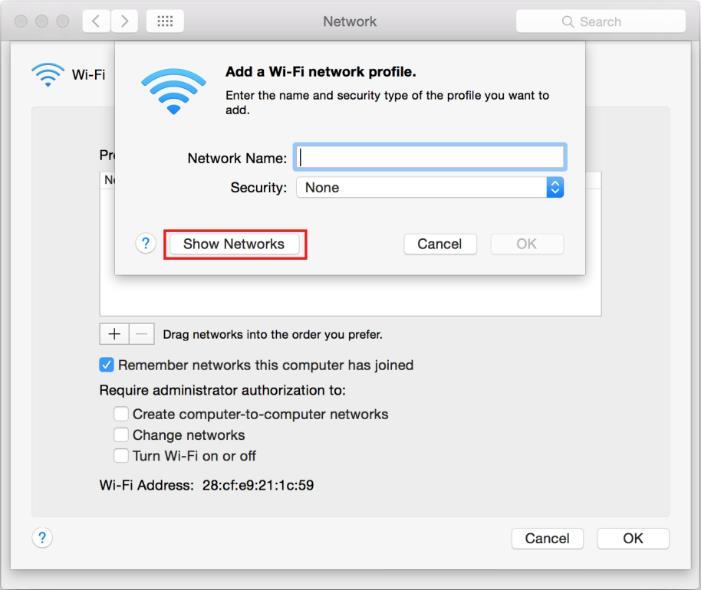 Select eduroam from the available
