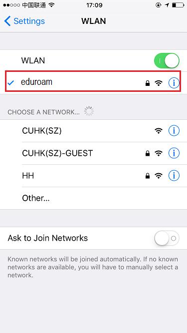 connect the SSID Eduroam again, and then enter your username and