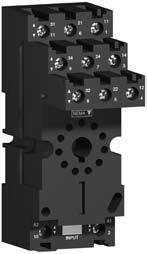 Eight or eleven quick-connect pins Socket description Sockets with mixed contact terminals () Box lug connectors. Eight or eleven female contacts for the relay cylindrical pins.