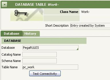 5-12 Administration and Security Managing the Data Figure 5-4. Database Table Form 6. If necessary, enter a catalog and schema name that locates the table. 7.