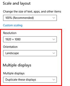 Step 5: Press Windows+P to toggle through display settings. Select either Duplicate or Extend depending on your viewing option. *NOTE: different operating systems may differ Step 6: 1.