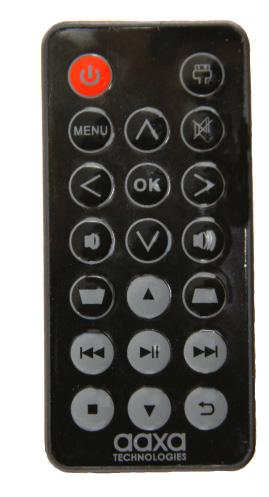 Remote & Touchpad Power On/Off Main Menu Navigation Volume Down Keystone Adjustment Select Source Volume Up Keystone Adjustment Media Player Menu Navigation Remote NOTE: