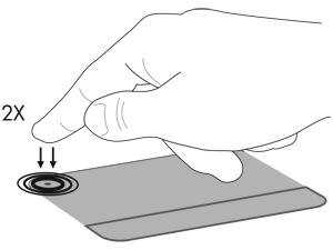 NOTE: If you are using the TouchPad to move the pointer, you must lift your finger off the TouchPad before moving it to the scroll zone.