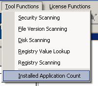 Click on the button to count all scanned applications.