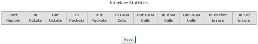 6 xtm Choose Device Info > Statistics > xtm and the following page appears.