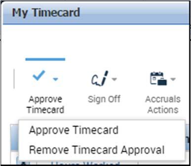 In this job aid you will learn how to approve your timecard and remove approval from your timecard using the My Timecard widget.