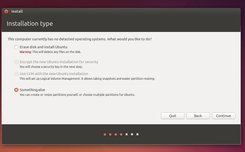 If you want encrypt the drive, then select Encrypt the new Ubuntu installation for security.