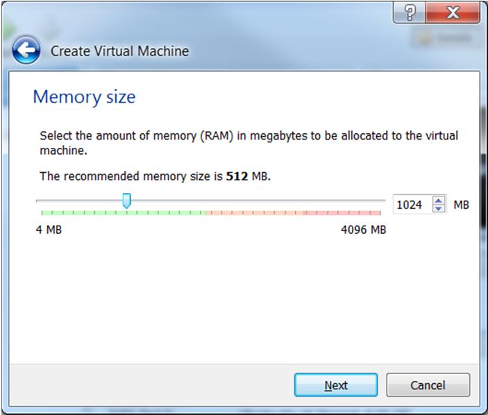 Available memory Note increasing the memory allocation will limit other activities and having other simultaneous virtual
