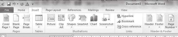 96 Unit 11.2 Word Processing A logo or graphic image can be added to a header or footer. To do this, when editing the header or footer, go to the Insert tab and click on the Picture icon.