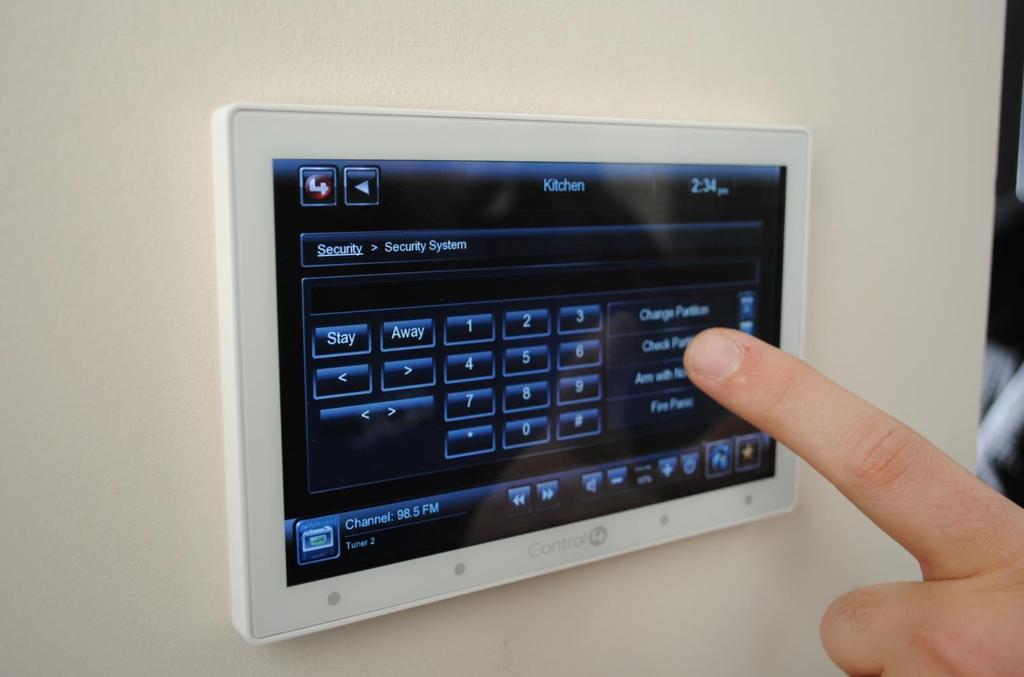 Security Integration North Vancouver Home Renovation Touch screen security interface Sensor integration