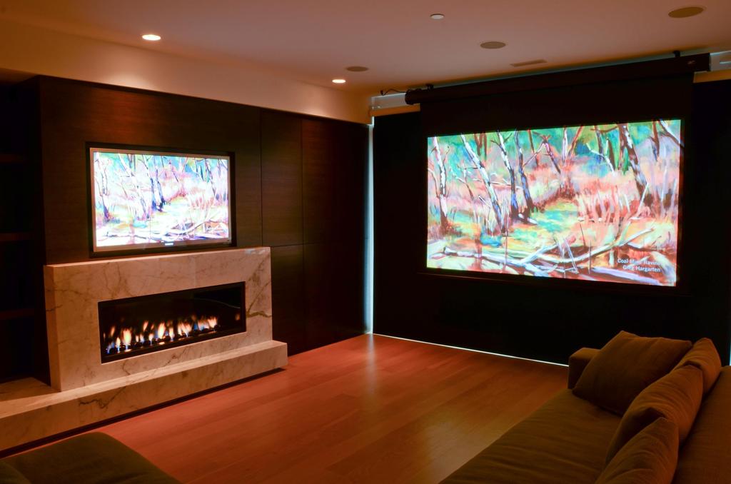 Media Rooms West Vancouver Home New construction Design and installation Multi-screen HD Touch screen