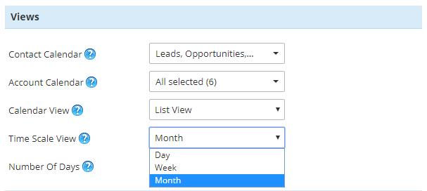 Number of Days: Select the number of days in which you would like to view the calendar from the Day Span View.