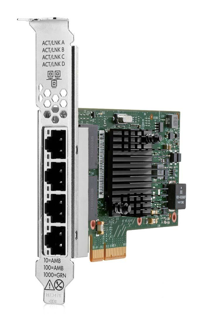 Overview The HPE Ethernet 1Gb adapters deliver full line-rate performance across all ports with low