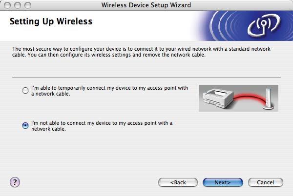 Wireless Configuration for Macintosh d Double-click the Utilities icon and then Wireless Device Setup Wizard.