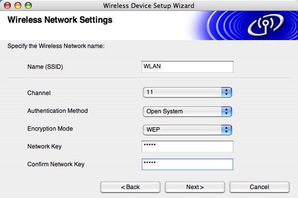 Wireless Configuration for Macintosh n If your network is configured for Authentication and Encryption, the following screen will appear.