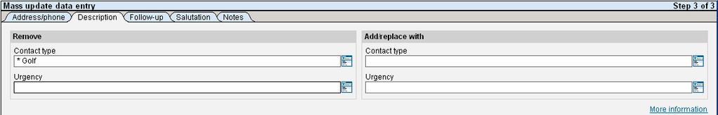 Step 8: Enter the Contact type that we will be removing from the database.