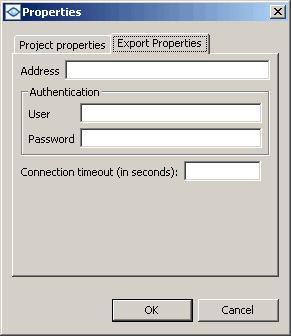 5.4.2 Export Properties tab Figure 5.4 This tab (Figure 5.4) allows you to define the information of the ewon on which the project will be deployed. 1.