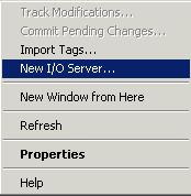 Once the New I/O Server Type is added you can add the TOP Server as an I/O Server to your InSQL Node.