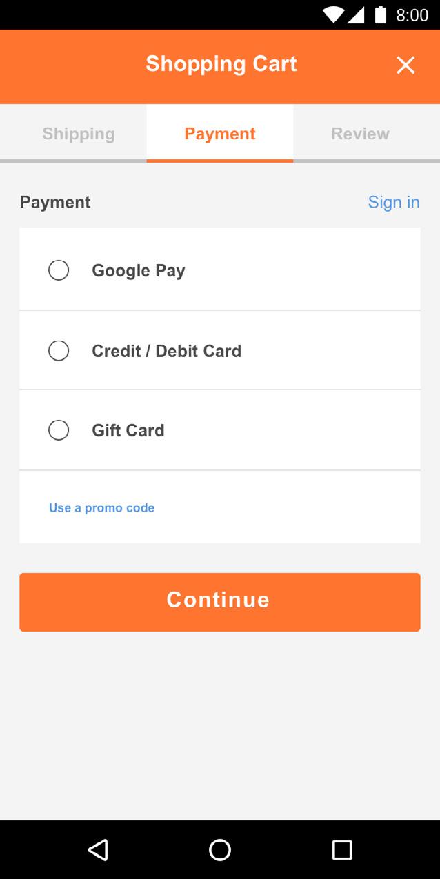 When displaying payment information on confirmation pages
