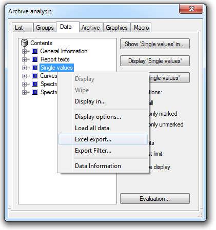 Setting Export Filters The best way to control which data are exported is using the Export Filter.