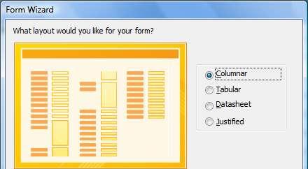 Choose a style and click Next Name the form Employees of