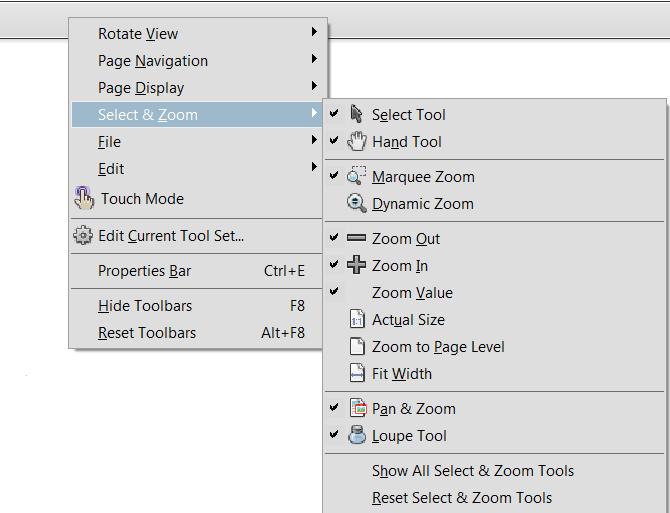 Zoom Select & Zoom shortcut icons Useful for: Selection - CAD files only Hand Zoom to Select Zoom