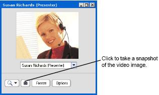 2 In the floating video window, click the Take Snapshot button.