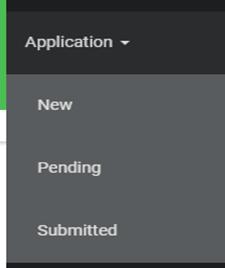 To key a new application, select New To view a pending/saved application,