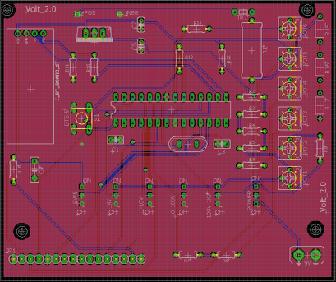 PCB Design Eagle Software 2 layer board 10 cm by 8.