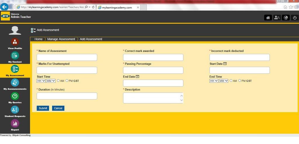 Step 3: complete the required fields &