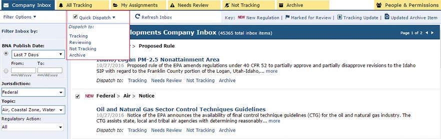 To assign an item to an individual, go to the item s Rulemaking Summary page.